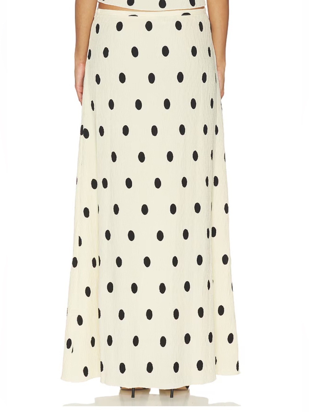 Lioness Ford Maxi Skirt Porcelain Polka Dot crinkle Revolve NWT M - Picture 4 of 10